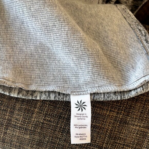 Athleta Gray Hooded Sweatshirt Pullover – Thumbholes & Kangaroo Pocket, Size M - Picture 10 of 10